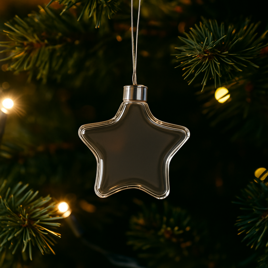 Transparant Foto Ornament Ster voor sublimatie