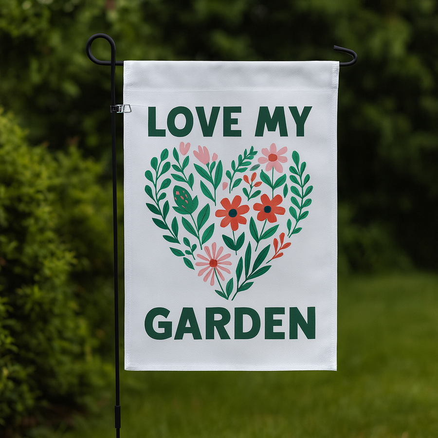 tuinvlag 28x46 cm voor sublimatie wit polyester
