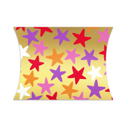 Goud gondeldoosje met gekleurde sterren van 14 × 2,4 × 11 cm