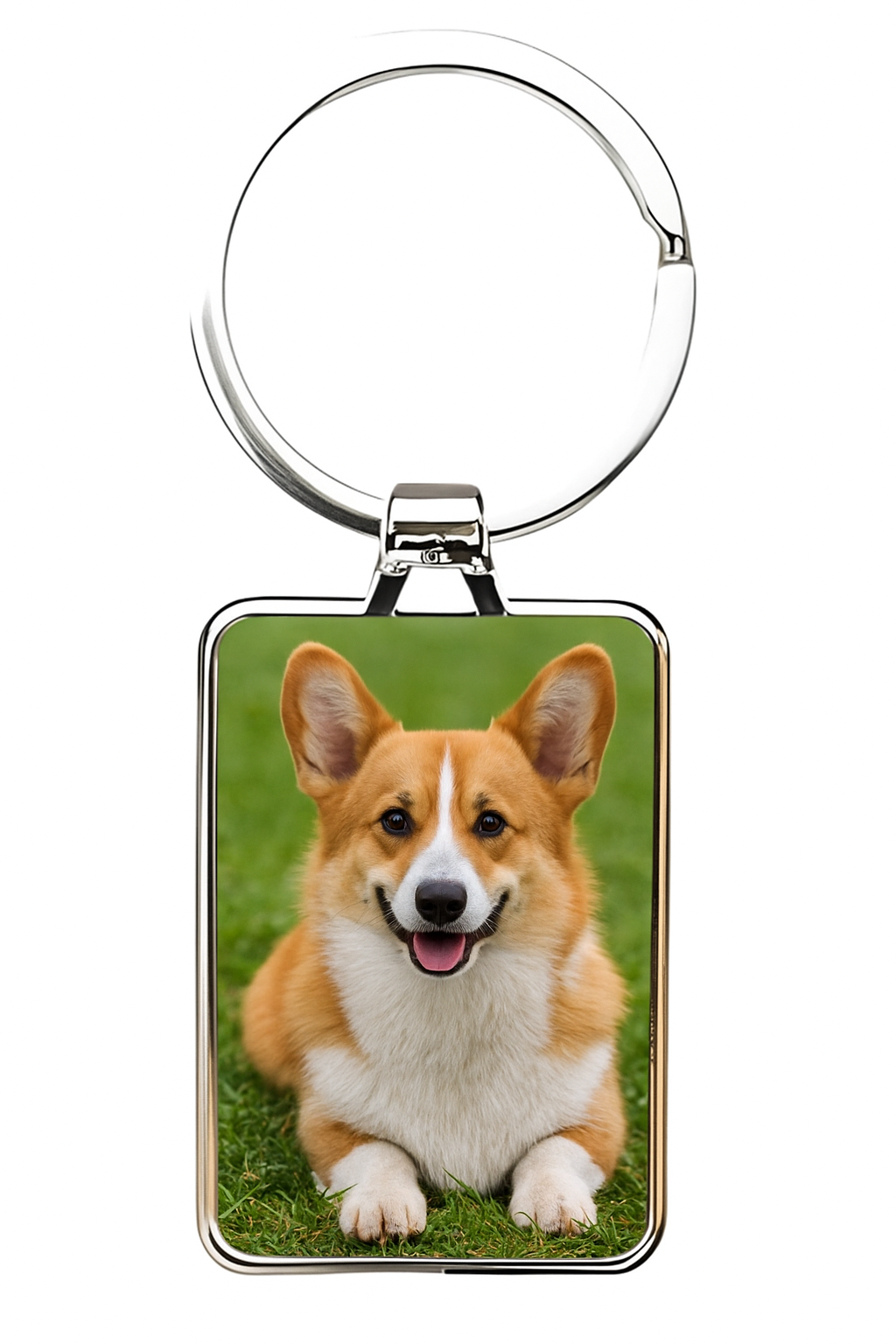 Metalen Sleutelhanger Rechthoek  3x7,5 cm Blanco Sleutelhanger voor Sublimatie Bedrukking Gepersonaliseerde Sleutelhanger