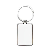 Metalen Sleutelhanger Rechthoek  3x7,5 cm Blanco Sleutelhanger voor Sublimatie Bedrukking Gepersonaliseerde Sleutelhanger
