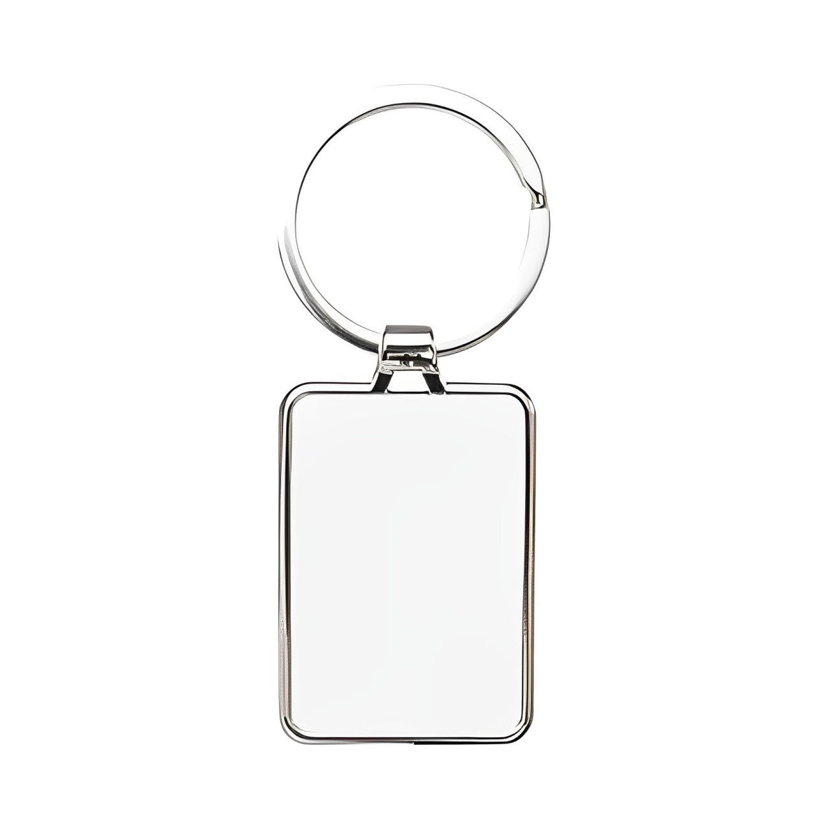 Metalen Sleutelhanger Rechthoek  3x7,5 cm Blanco Sleutelhanger voor Sublimatie Bedrukking Gepersonaliseerde Sleutelhanger
