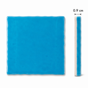 Spaanse Malaga Azul blauwe keramische glans tegel 10x10 cm geschikt voor vinyl en folie print 