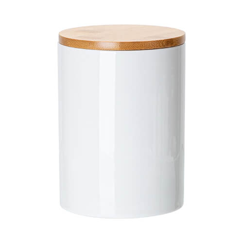 keramische container 750 ml met bamboe deksel voor sublimatie