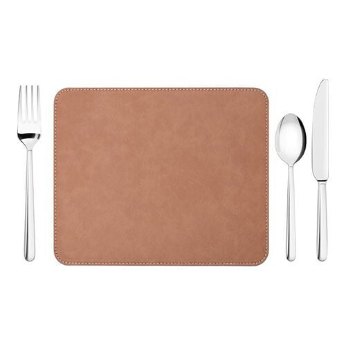 leren placemat 23x19 cm bruin voor sublimatie