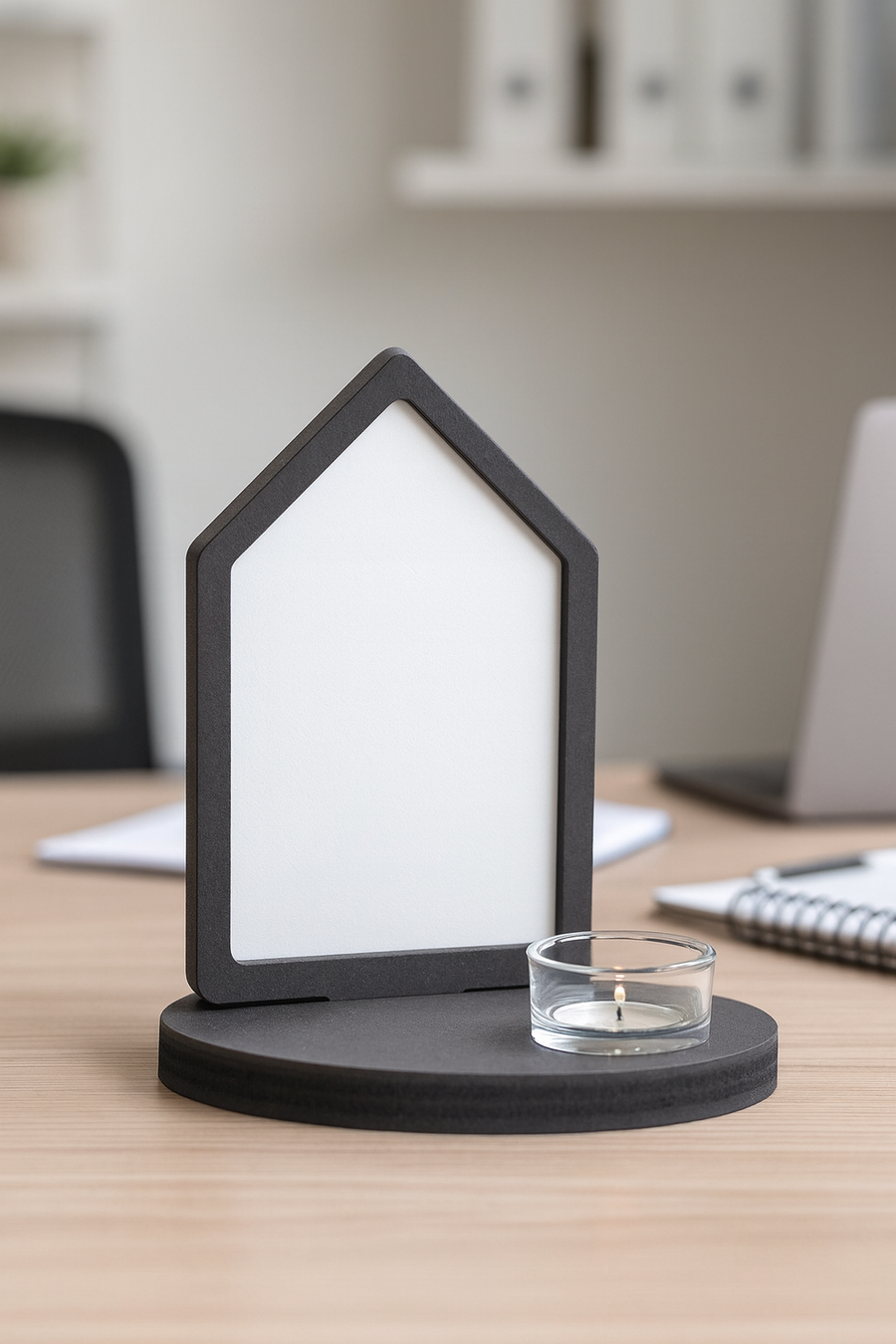 theelichthouder met mdf sublimatie huisje decoratie blanco